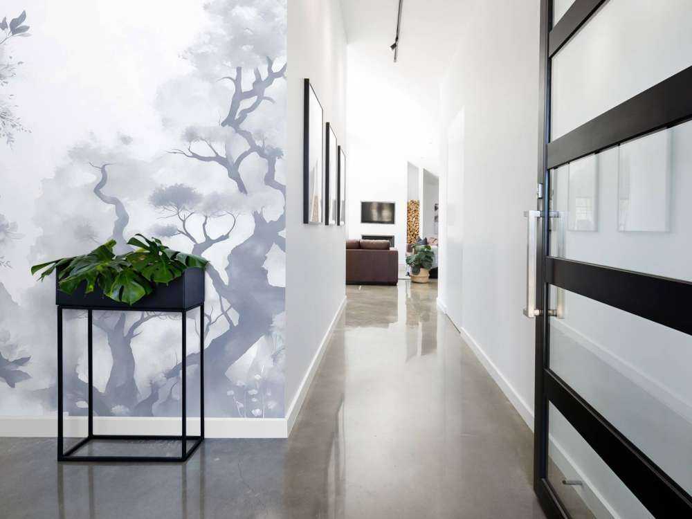 Blühende Bäume Braun