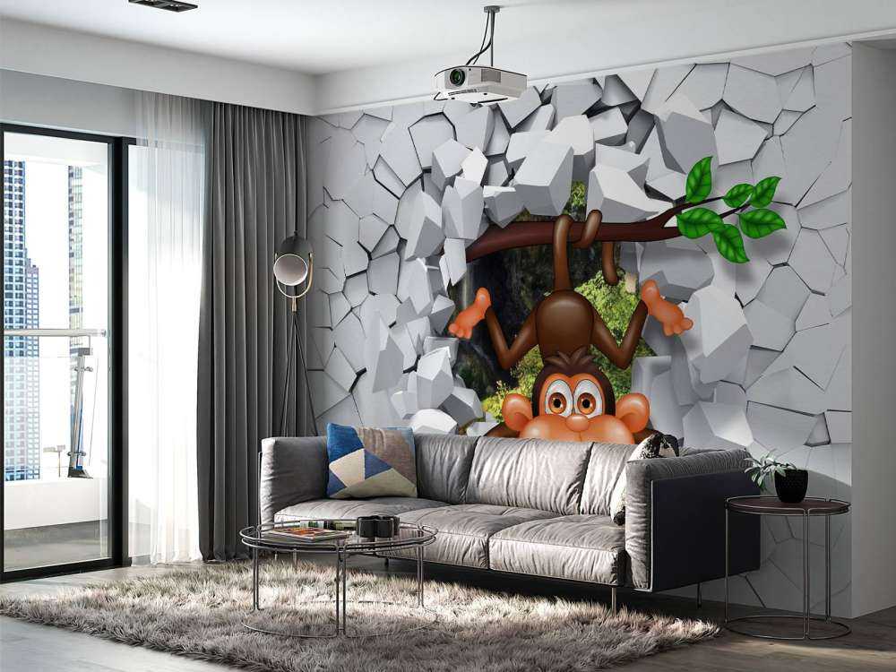 Affe in einer Wand