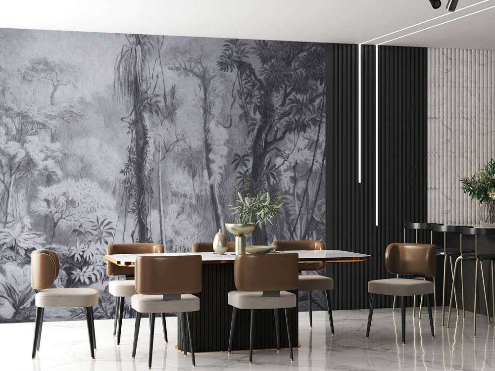 Tropischer Wald - grau