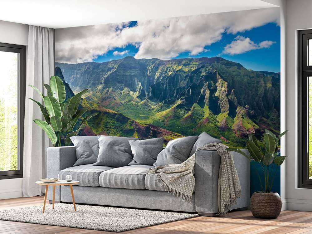 Berge entlang der Küste