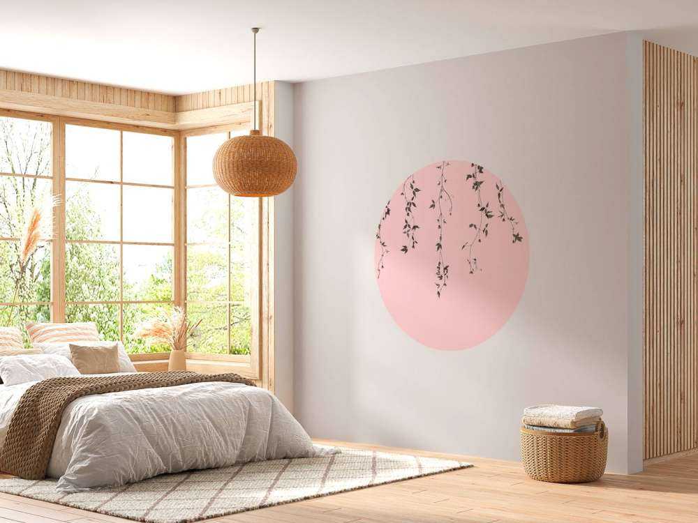 Clematiszweige auf rosa