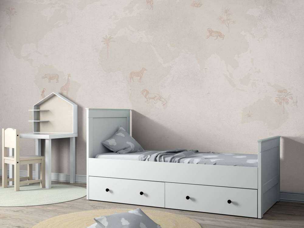 Weltkarte Skizze taupe