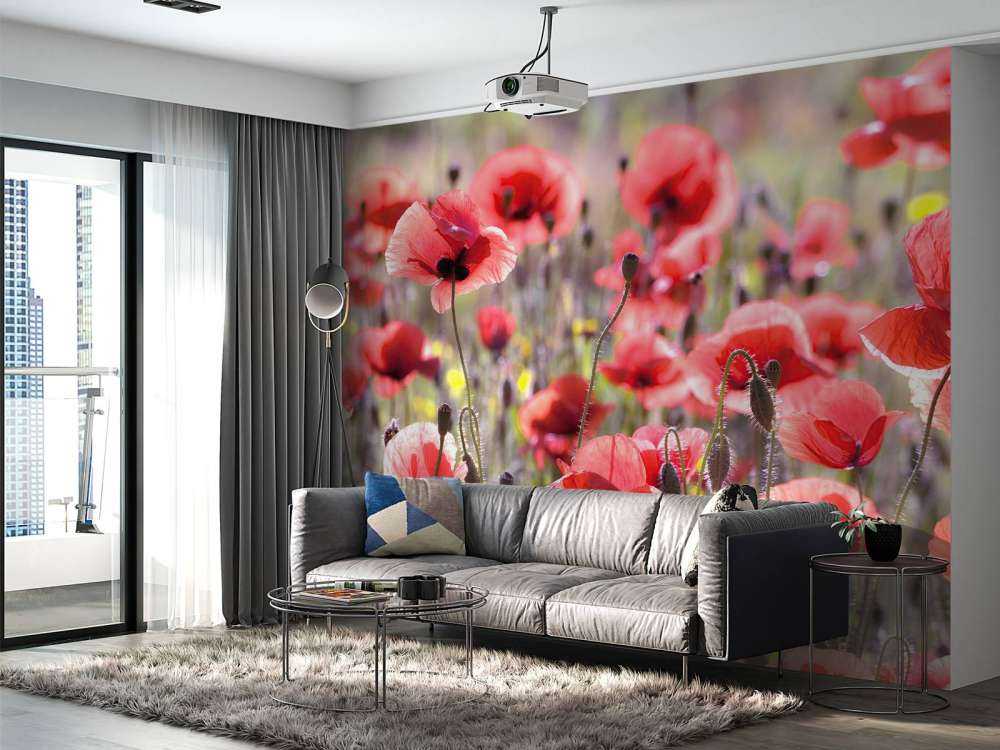 Mohn im Vintage-Look
