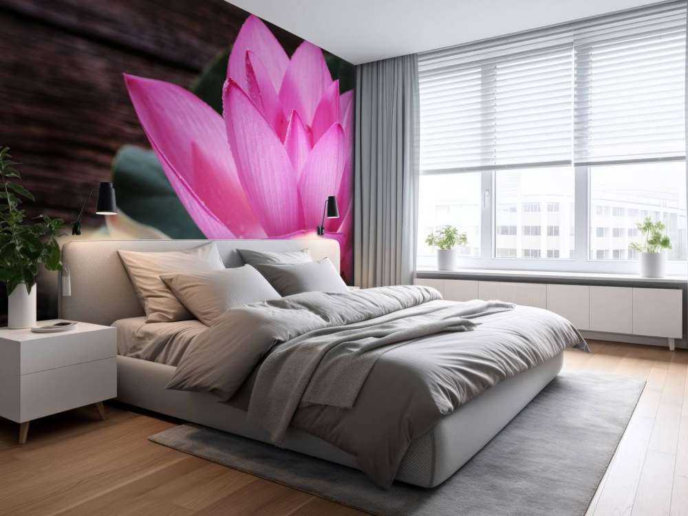 Nahaufnahme von rosa Lotus