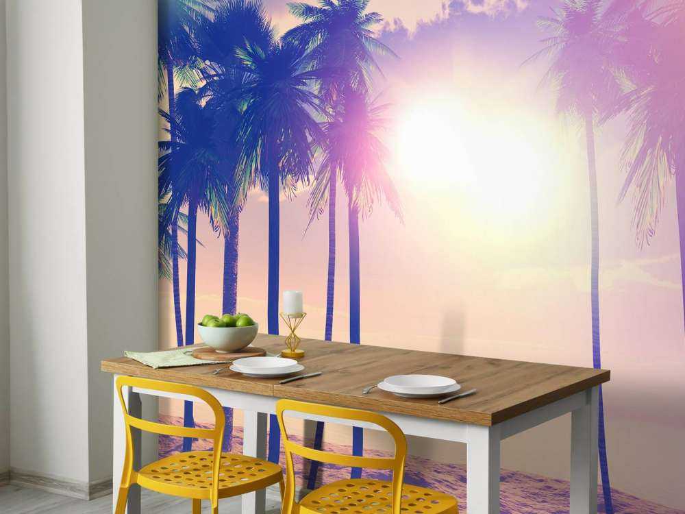 Vintage Palmen und Meer