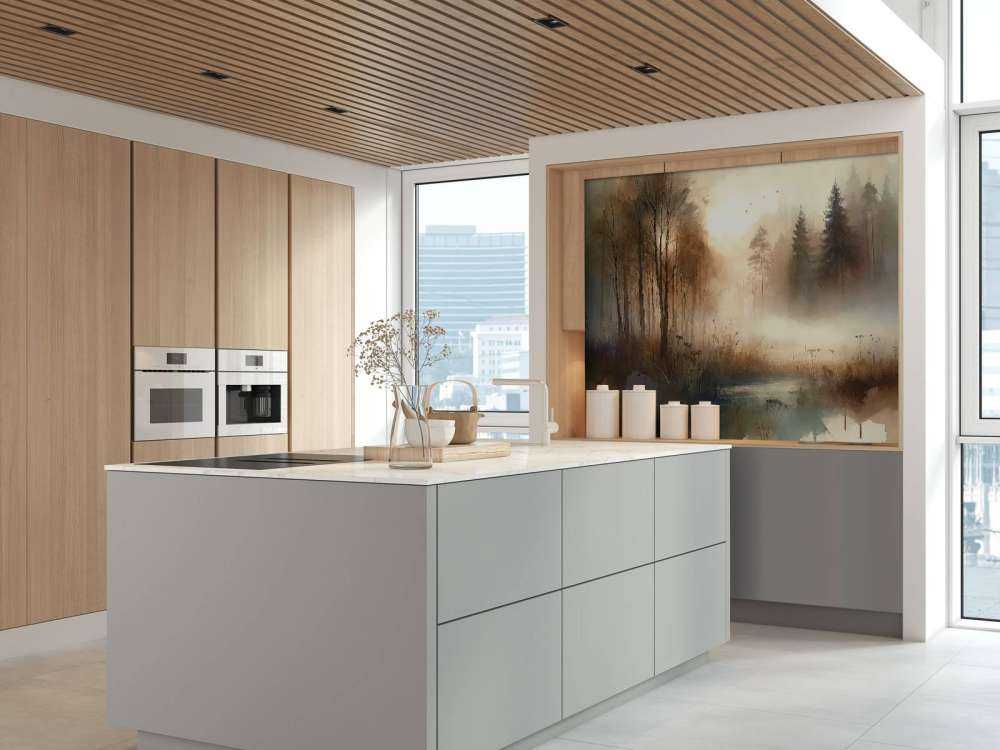 Nebeliger Waldflucht