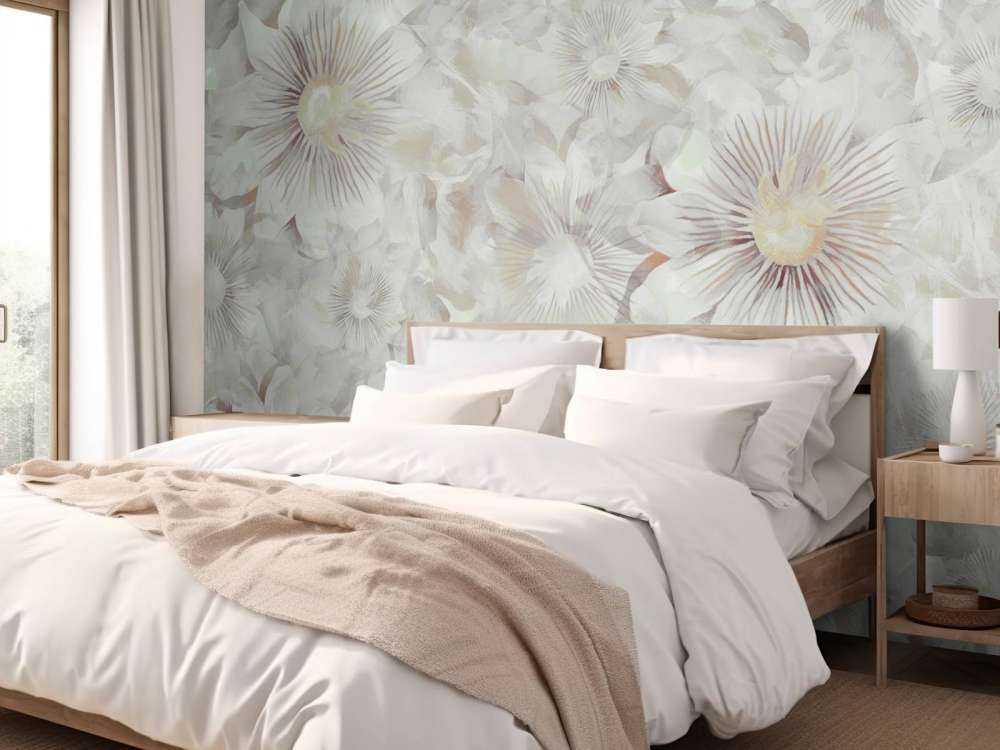 Botanische Aquarell-Eleganz Nebelgrau