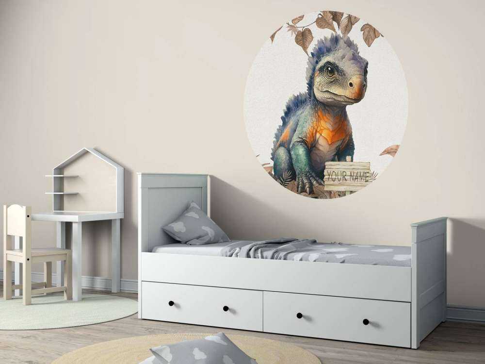 Baby-Ankylosaurus im taupefarbenen Dschungel