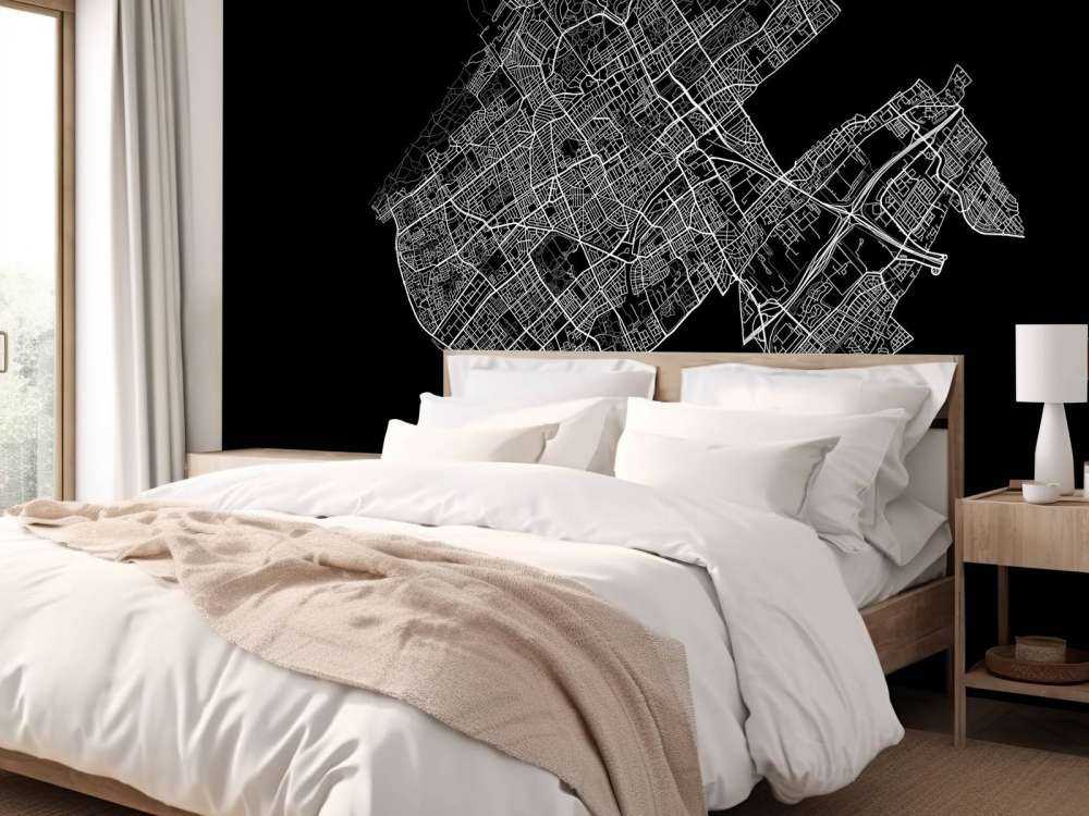 Karte von Den haag, schwarz