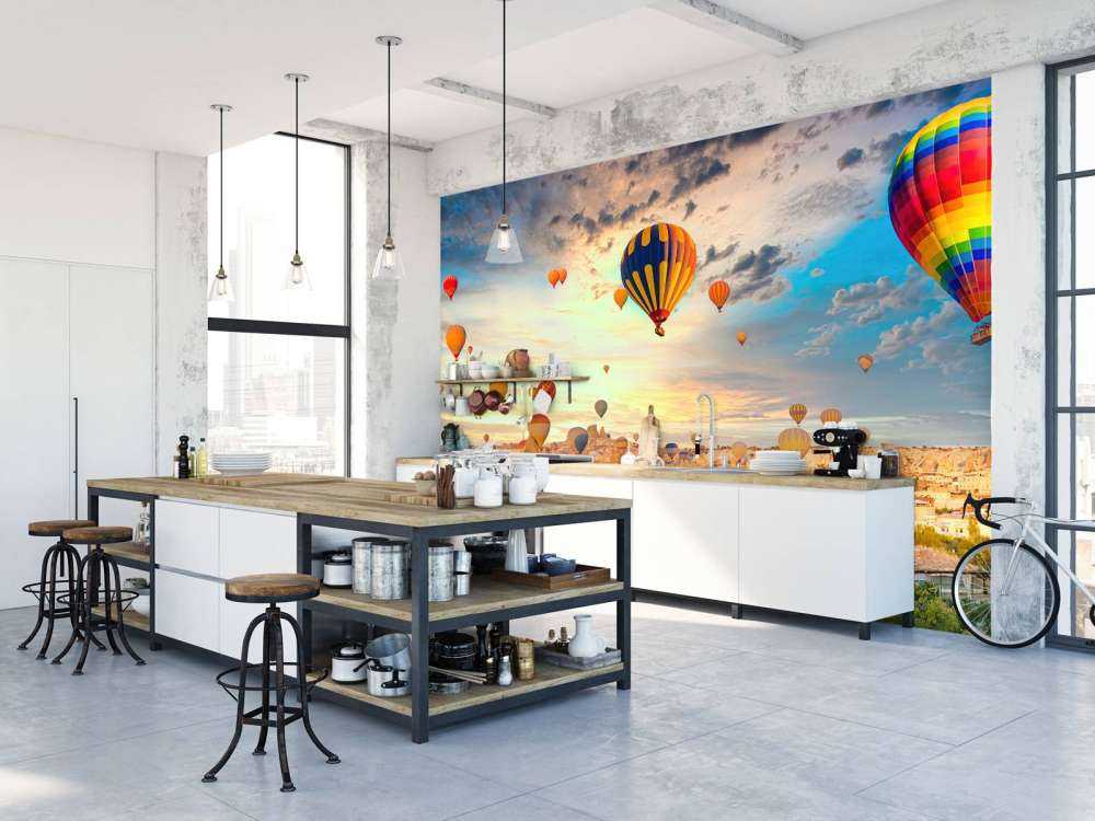 Schöne Heißluftballons