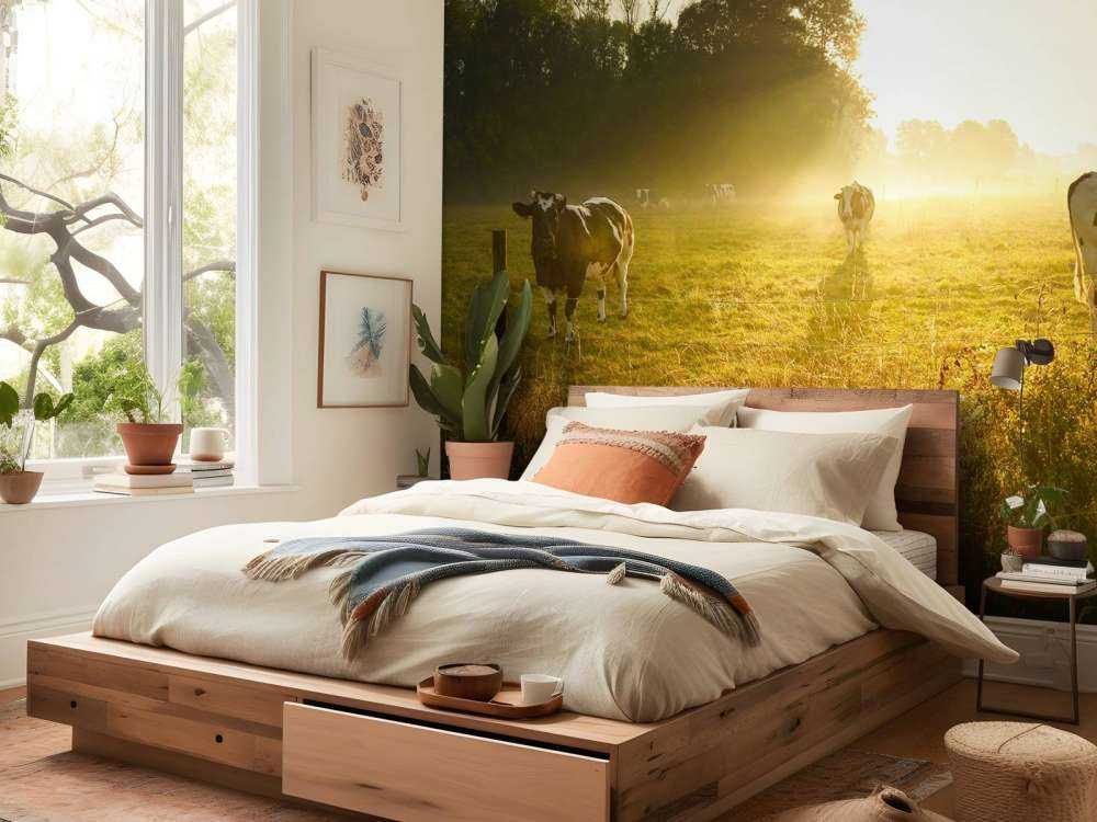 Kuh bei Sonnenaufgang