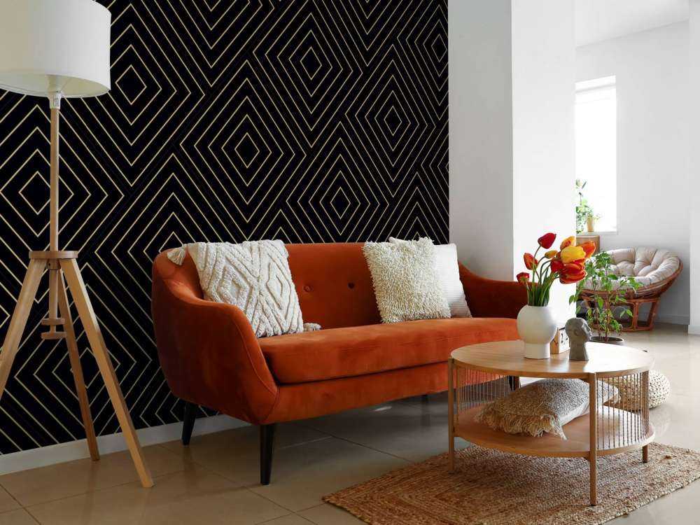 Chevron-Muster, schwarz