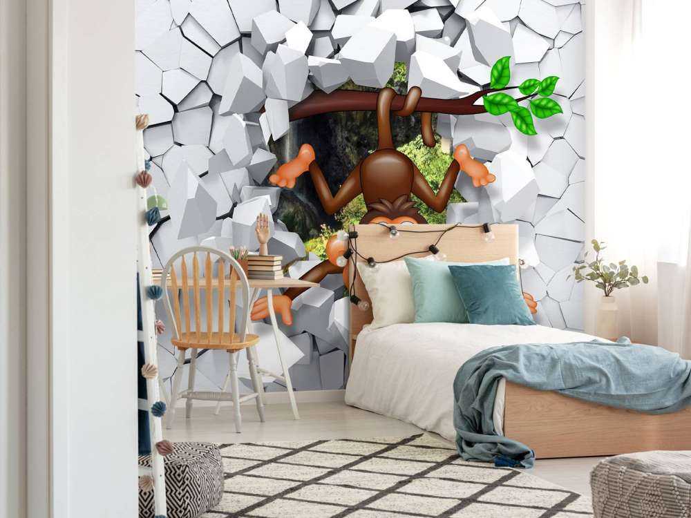 Affe in einer Wand