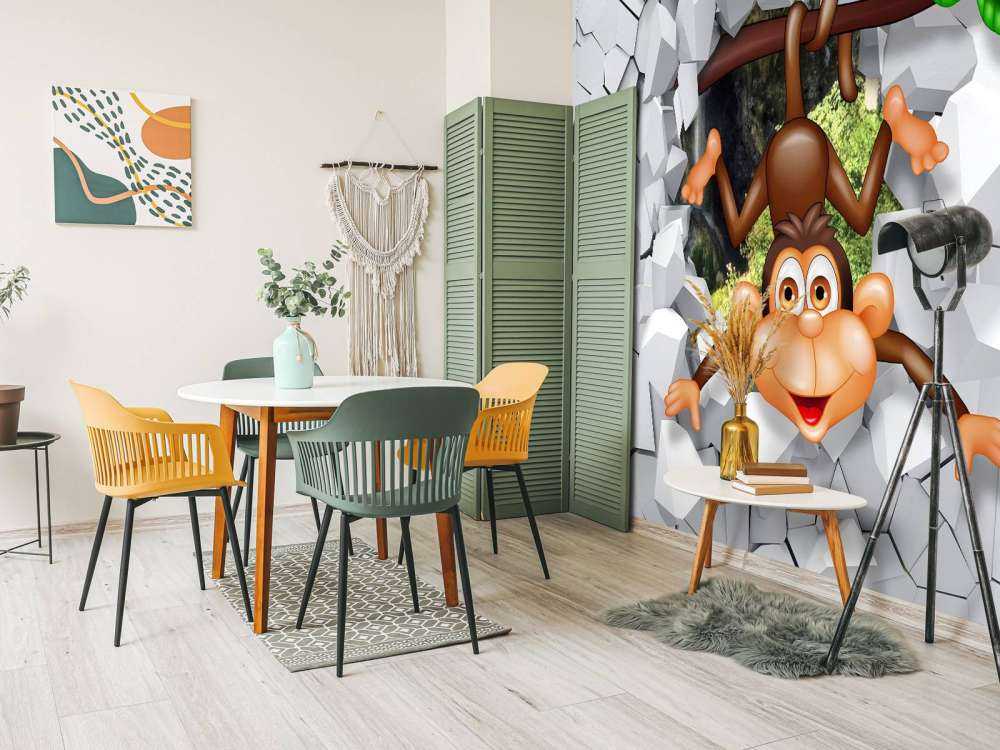Affe in einer Wand