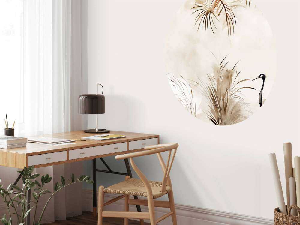 Kräne im Feld Taupe