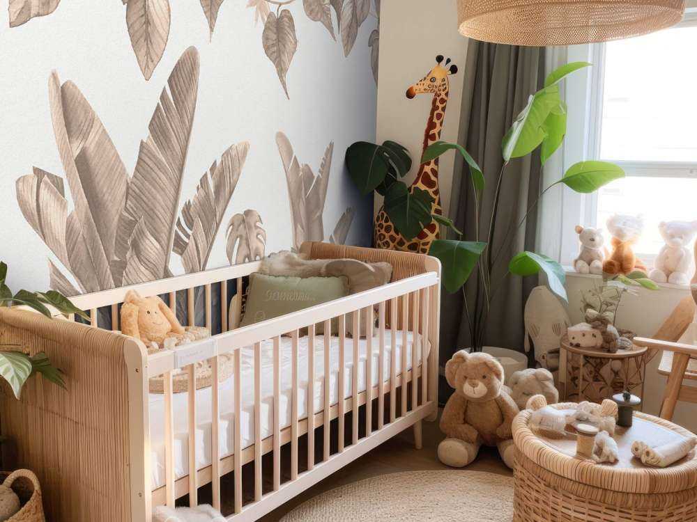 Dschungelblätter in Taupe