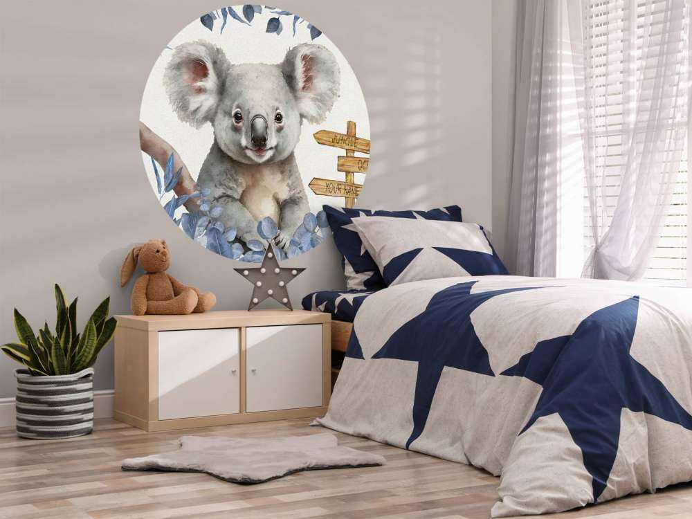 Baby-Koala im Dschungel blau