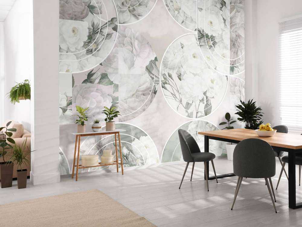 Zeitlose florale Eleganz - Sanftes Weiß