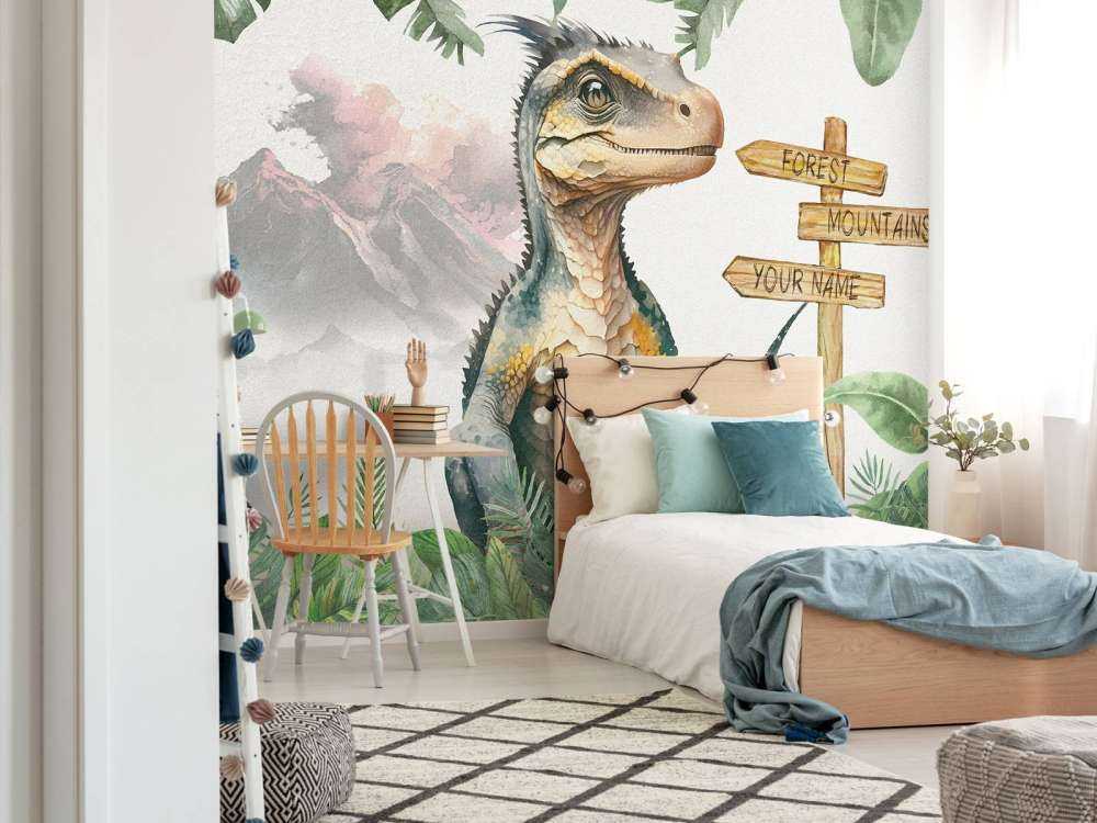 Baby-Velociraptor im Dschungel