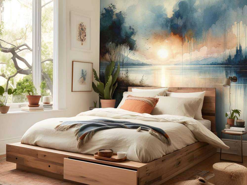 Aquarell Abstrakter See