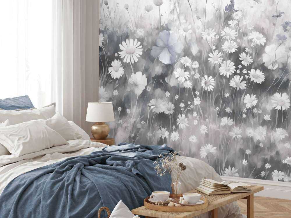 Üppiges Grün des Sommers Sanftes Beige