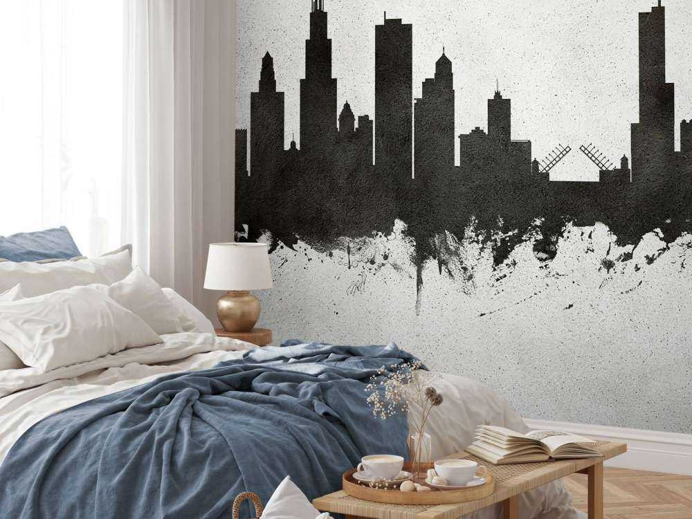Aquarell-Skyline, Chicago