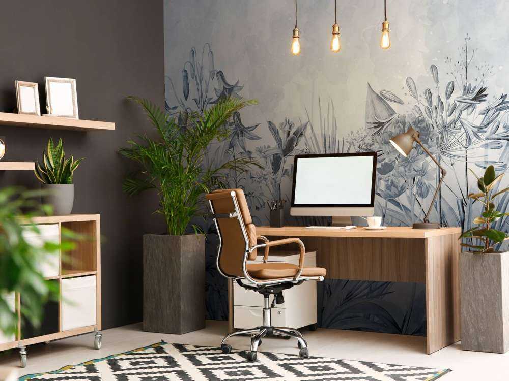 Monochrome florale Eleganz