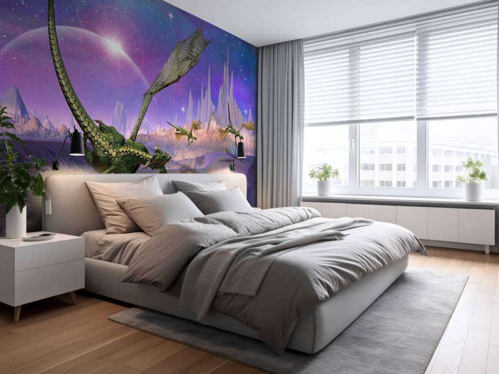 Drachen in einer Fantasielandschaft