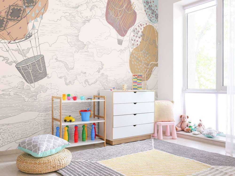 Farbige Heißluftballons