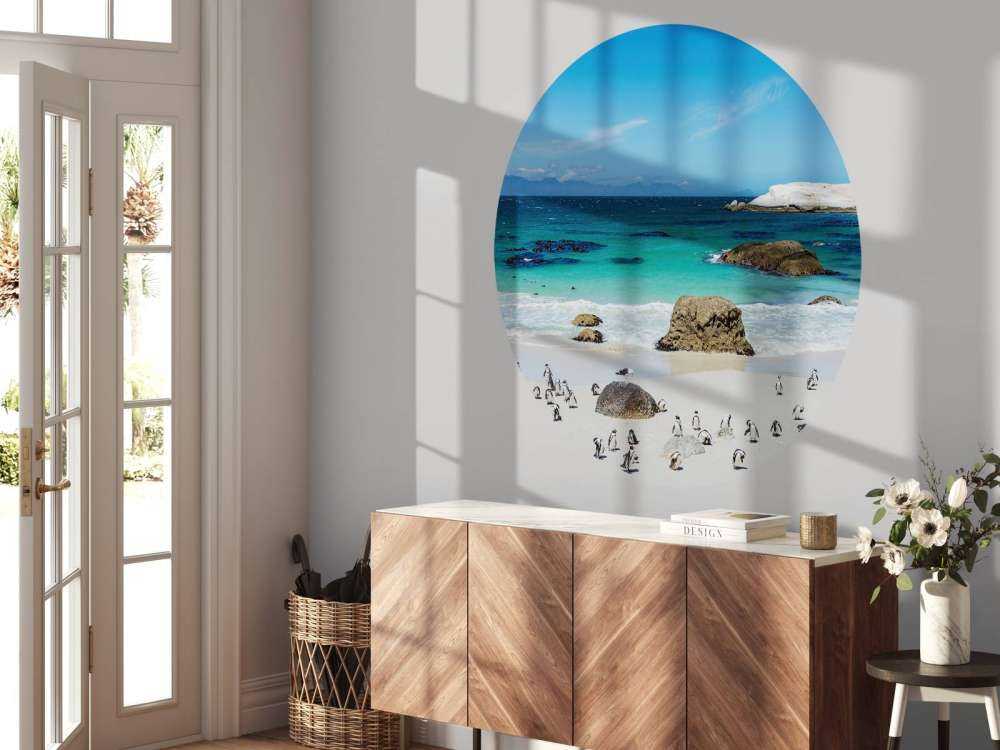 Strand mit Pinguinen