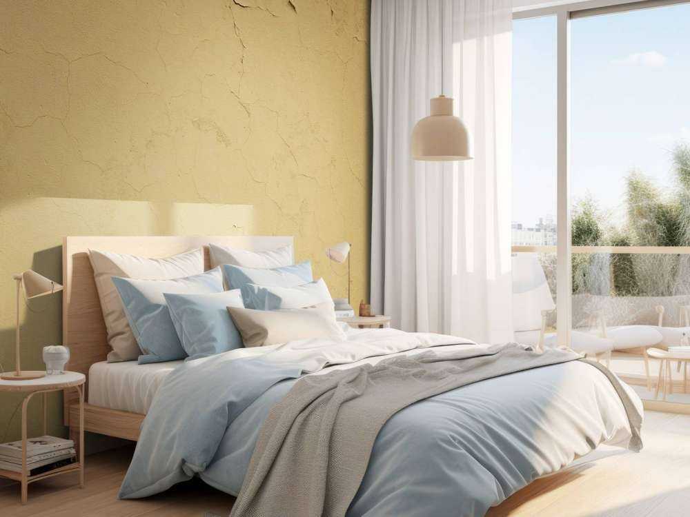 Wand mit gerissener Farbe