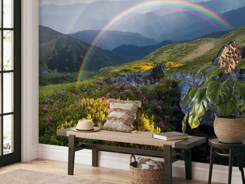Landschaft mit Blumen