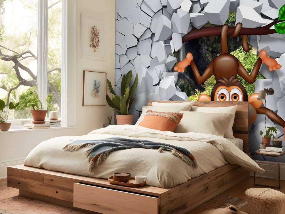 Affe in einer Wand