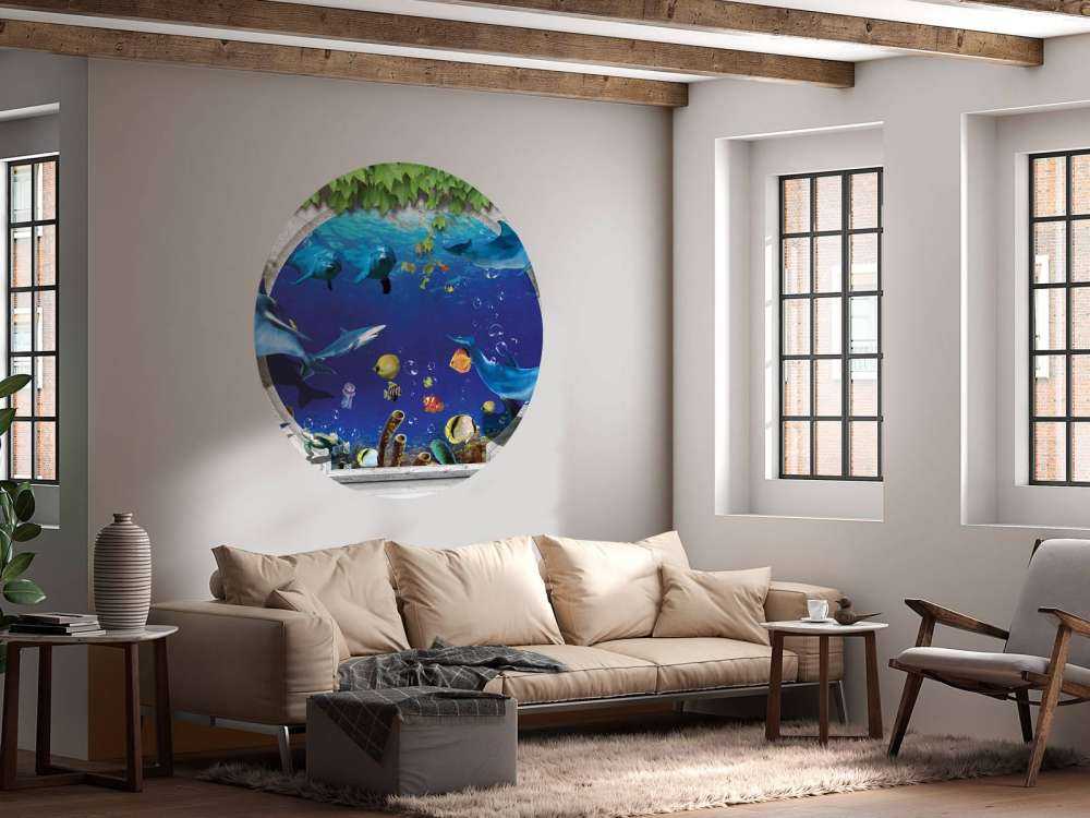 Delphine durch die Wand