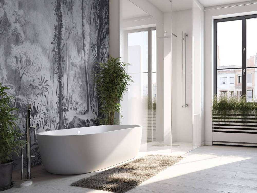 Tropischer Wald - grau