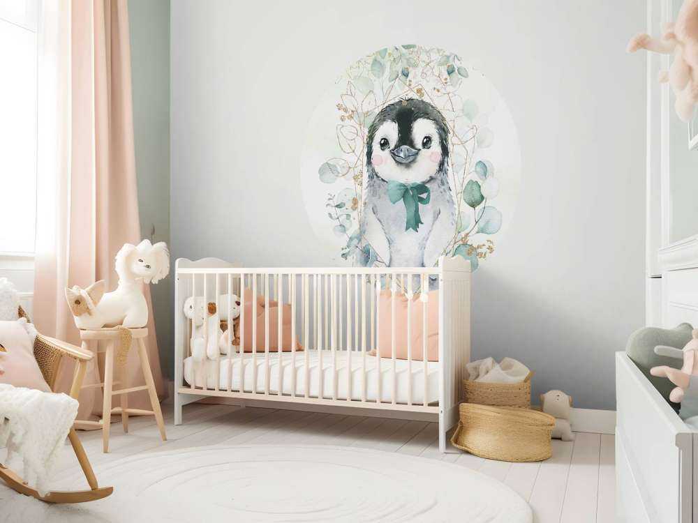 Kleiner Pinguin und grüne Schleife