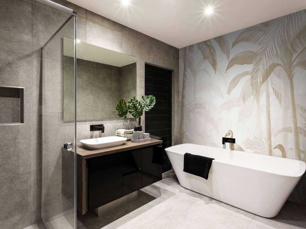 Verborgener Dschungel mit Ibis, taupe