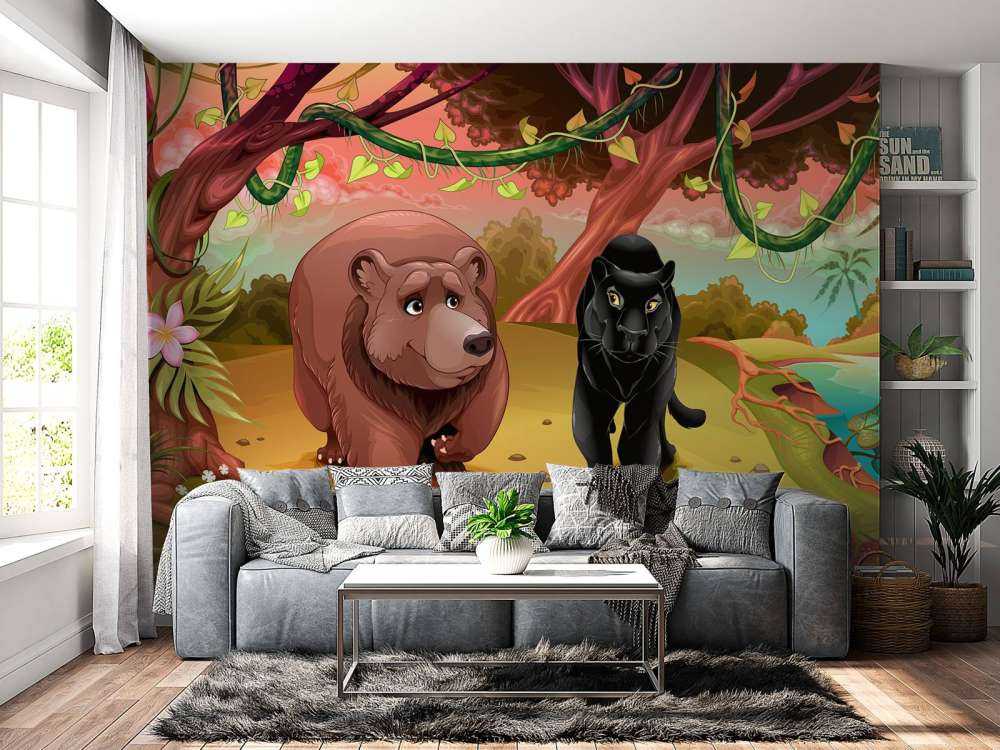 Freundliche Dschungeltiere