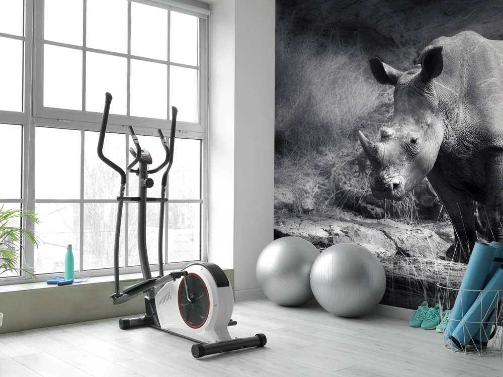 Tapete mit einem Nashorn