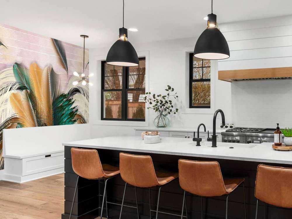 Federn in Blütenform