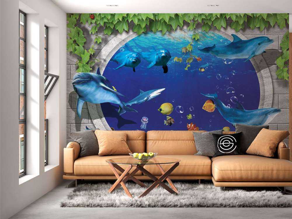 Delphine durch die Wand