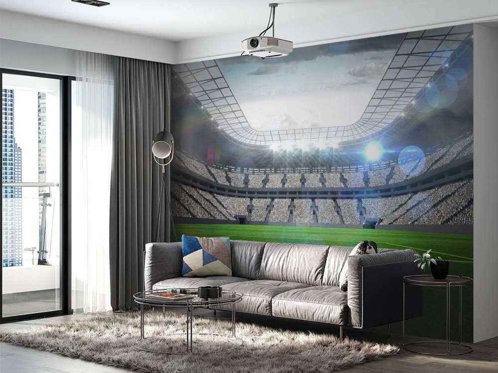 Stadion mit offenem Dach