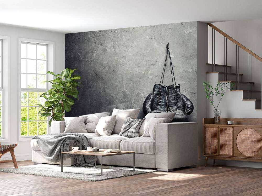 Schwarze Boxhandschuhe