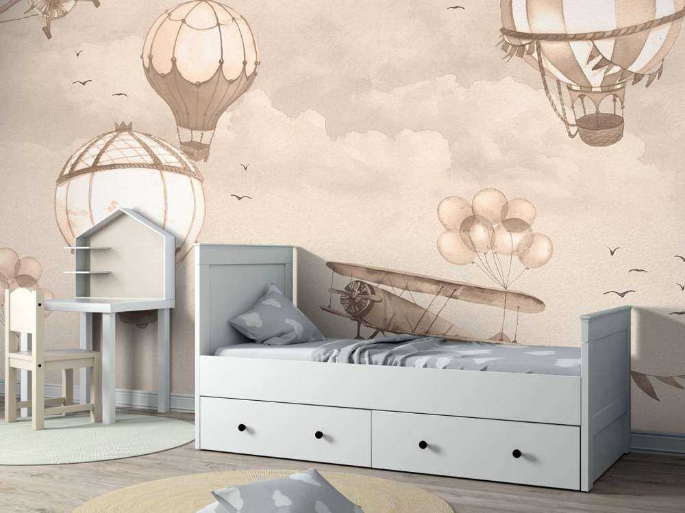 Himmelsballons in Taupe
