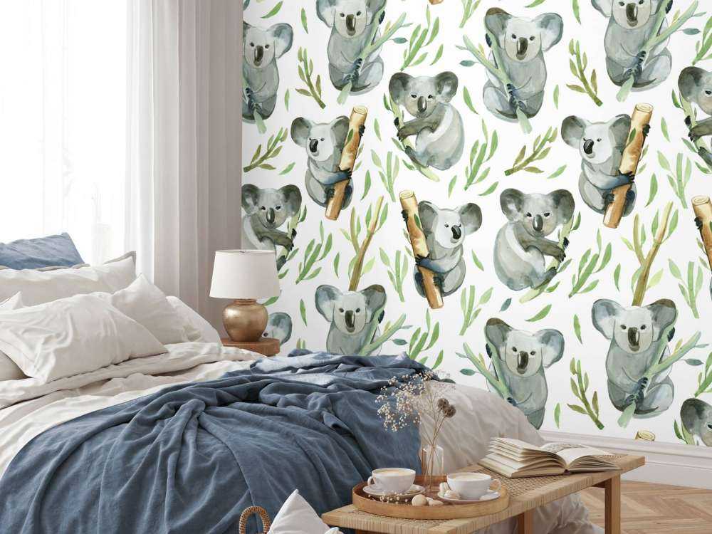 Koalas auf Bambus