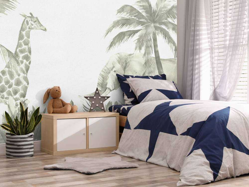 Verschiedene Dschungeltiere in Grün