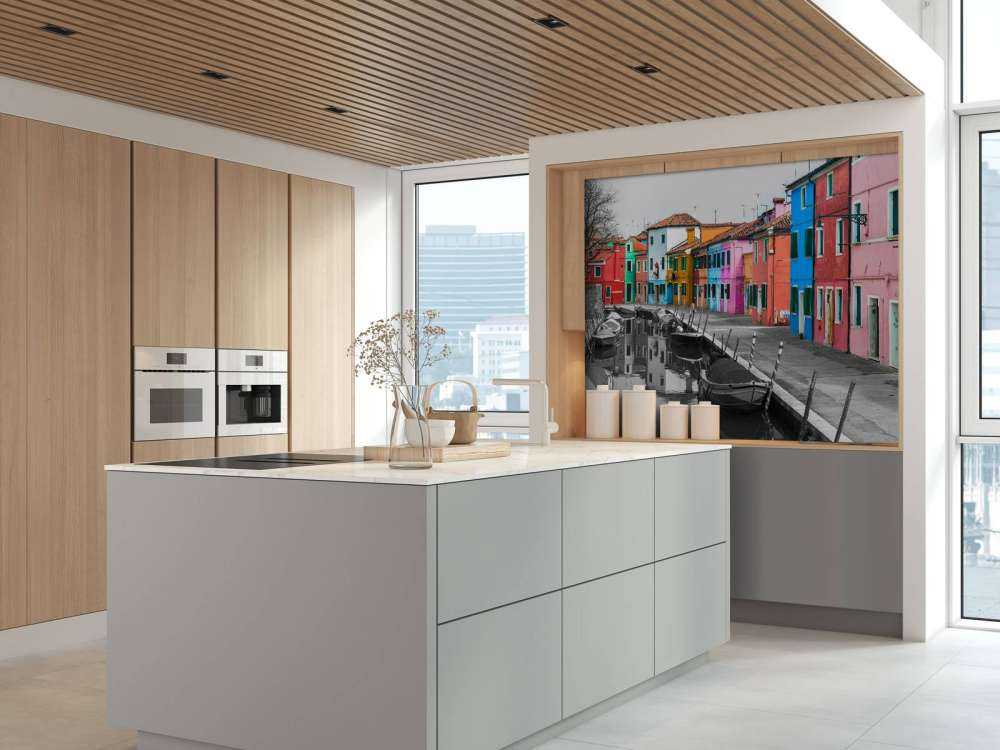 Bunte Fischerhäuser