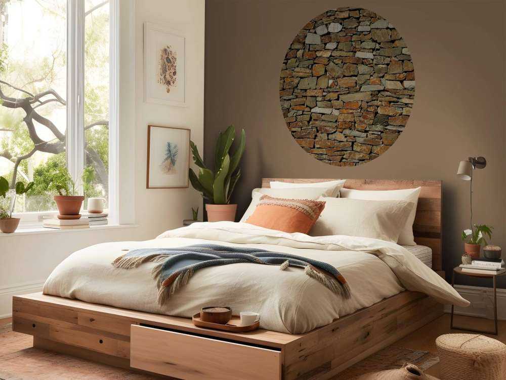 Wand aus unebenen Steinen