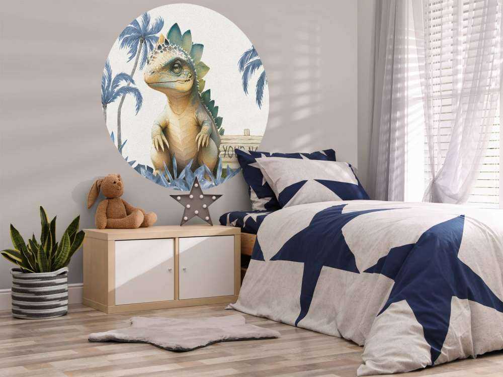 Baby-Stegosaurus im blauen Dschungel