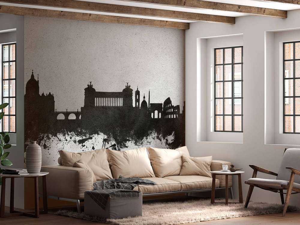 Aquarell-Skyline, Rom